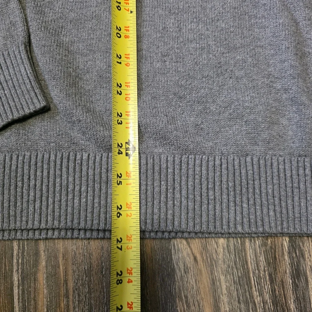 Banana Republic Mens XL Colorblock Crewneck Sweater Gray Black Cotton Wool Blend